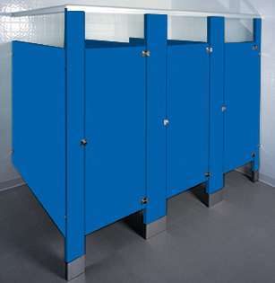 Spectrum Blue Bathroom Stalls