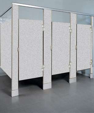 Folkstone Gray Plastic Bathroom Stalls
